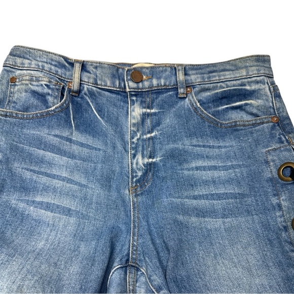 Alice + Olivia  Shayne Lace Up Ribbon Jean Size: 30 - Picture 4 of 14